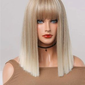 BISCOTTI | Synthetic Ombrè Blunt Bob Wig In Iced Prosecco